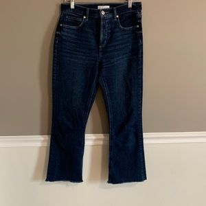 Womens LOFT high waist flare Demi crop Jean